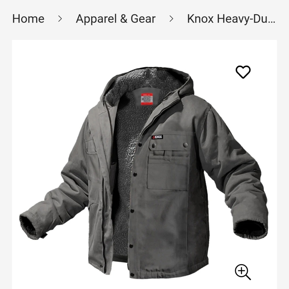 KNOX Heavy Duty Fire Resistant Sherpa Lined Jacket/Navy Blue